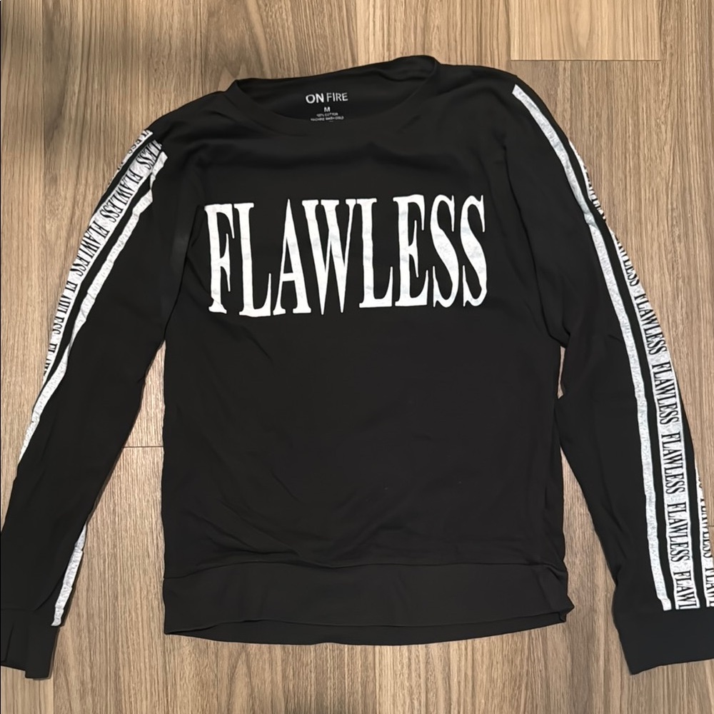 Black 'Flawless' Long Sleeve Top